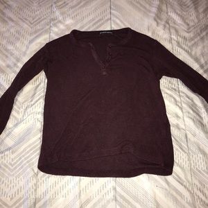 Brandy Melville maroon long sleeve shirt